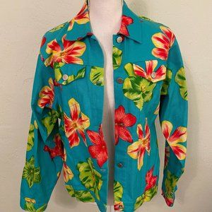 Vintage Floral Retro Denim Jacket